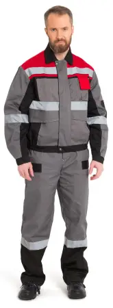 Костюм ВИВАТ с СОП с БР (серый/черный/красный)