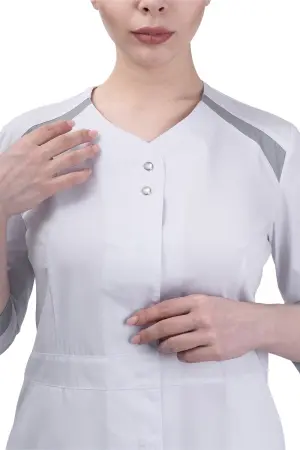 Костюм МИРАЖ женский (белый/серый) женские медицинские