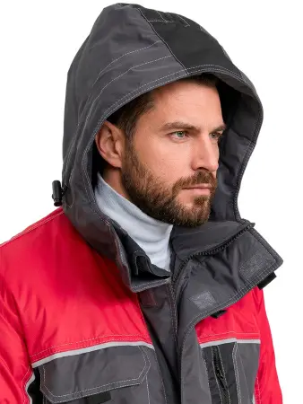 Куртка RONTA KR615 MEMBRANE зимняя (т.серый/черный/красный)