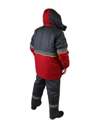 Куртка СЕВЕРНАЯ ШИРОТА зимняя (красный/серый)