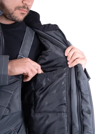 Костюм ЕНИСЕЙ зимний с ПК (серый/красный)