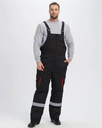 Костюм ТИТАН-УЛЬТРА CH зимний с ПК (черный/красный)