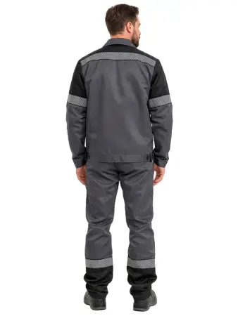 Костюм RONTA KS812 с ПК (т.серый/черный)