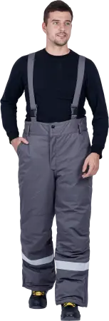 Костюм ЭЛЕКТРОСТОП ТЕРМО ЗЭТВ 62.5 зимний с БР (серый/красный)