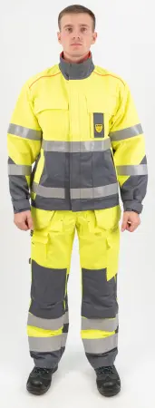 Сигнальные антистатические огнестойкие брюки с навесными карманами Dimex 6006