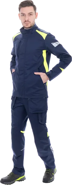 Куртка ACTIVE FLEX / АКТИВ ФЛЕКС (т.синий/флуоресцентный желтый)