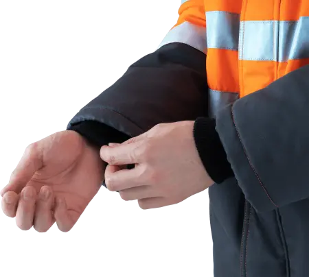 Костюм РЕФЛЕКТ-2 зимний с ПК (оранжевый/серый)