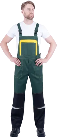 Костюм КМ-10 ЛЮКС с ПК (зеленый/желтый)