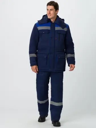 Костюм ТИТАН зимний с ПК (т.синий/васильковый)