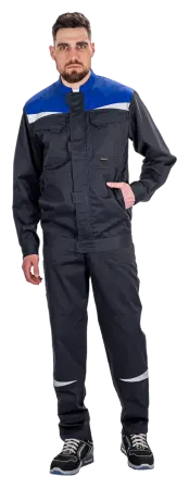 Костюм КМ-10 ЛЮКС АНТИСТАТ с ПК (т.синий/васильковый)