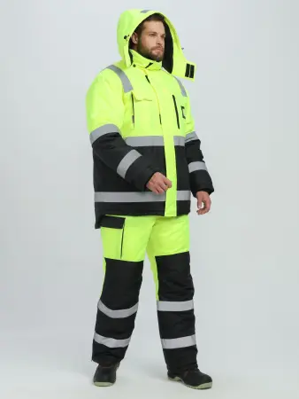 Костюм PROFLINE SPECIALIST зимний сигнальный с БР (желтый/черный)