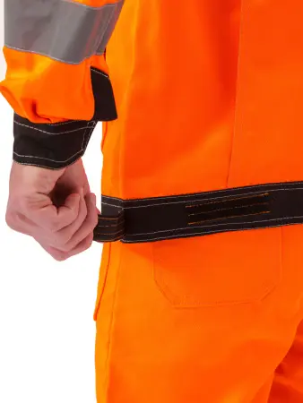 Костюм ПРОТЕКТ-ЛЮКС сигнальный с ПК (оранжевый/черный)