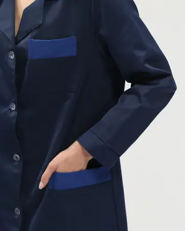 Халат ТЕХНОЛОГ женский (т.синий/васильковый)