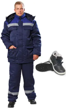 Костюм Буран с СОП + Ботинки Proff,  ПУ-ТПУ с МП МС иск.мех