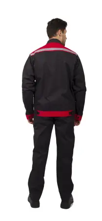 Костюм ПРЕСТИЖ с ПК (т.серый/красный)