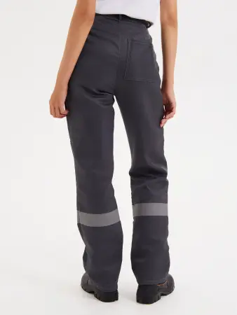 Костюм НОВА женский с БР (т.серый/красный)