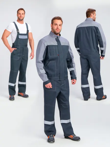 Костюм БРИГОТЕК-2 СОП с ПК (т.серый/св.серый)