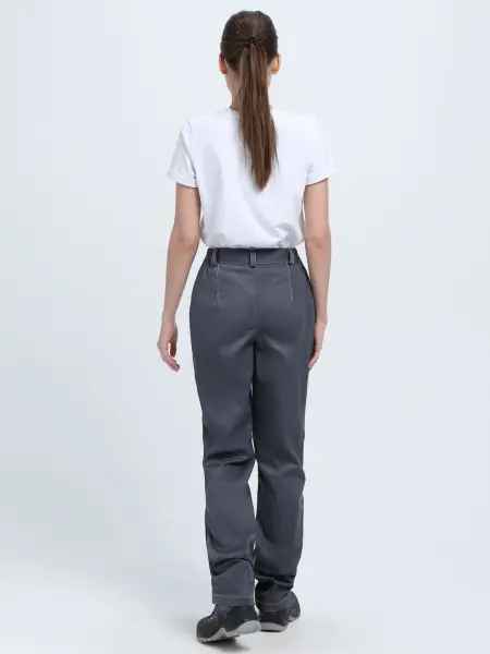 Костюм ВЕКТРОН-1 женский с БР (серый/красный/черный)