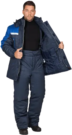 Костюм СПЕЦ зимний с БР (т.синий/василёк)