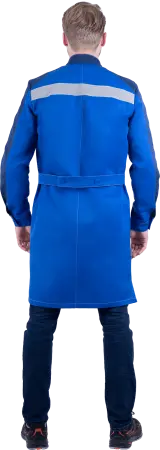 Халат РОУД (василек/т.синий)