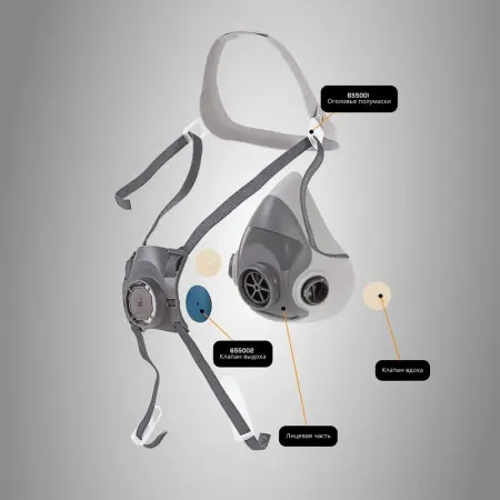 5500P Полумаска Jeta Safety фильтрующая из изолирующих материалов (термопласт)