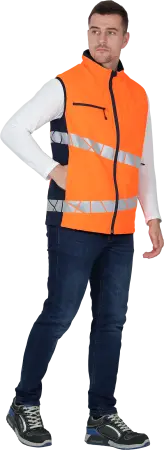 Жилет ACTIVE утепленный (оранжевый/синий)