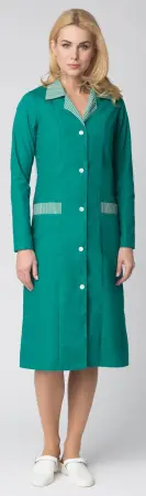 Халат НАДЕЖДА женский (зеленый/полоска)