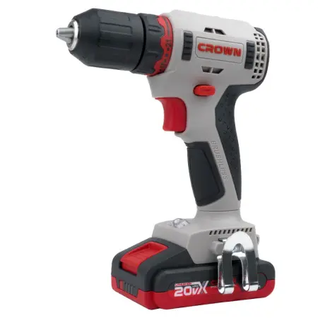 Аккумуляторный шуруповерт CROWN CT21091HX-2 BMC BL 20В 55Нм 2х2А/ч