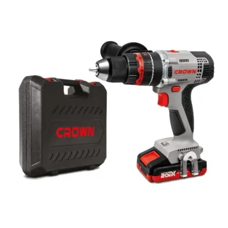 Аккумуляторный шуруповерт CROWN CT21090HMX-2 BMC 20В 75Нм 2А/ч