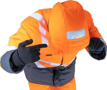 Костюм РЕФЛЕКТ-2 зимний с ПК (оранжевый/серый)