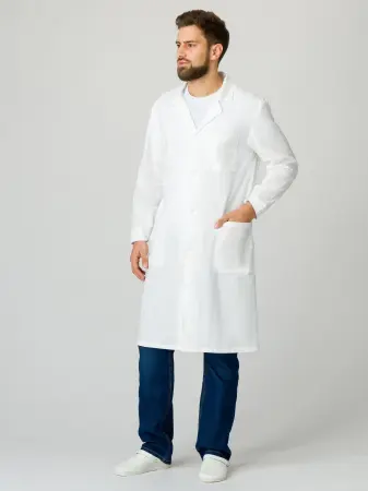 Халат мужской (белый) мужские медицинские
