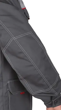 Куртка RONTA KR3090 (т.серый/св.серый/красный)