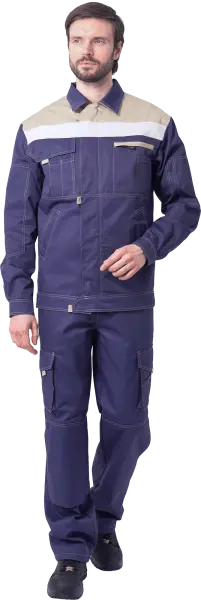 Костюм ДОКЕР с ПК (т.синий/бежевый)