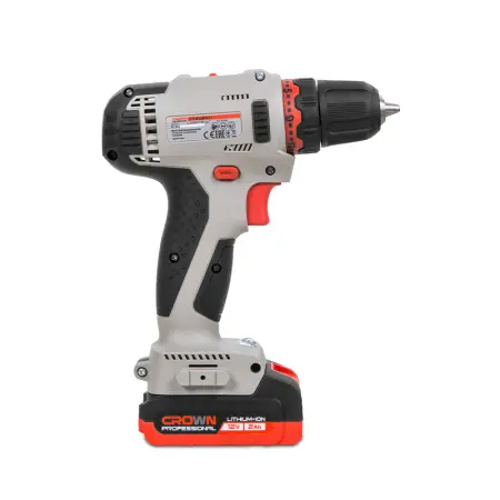 Аккумуляторный шуруповерт CROWN CT21081H-2 BMC 12В Li-ion 2х2,0Ач 380/1260об/мин