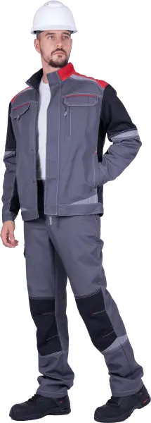 Куртка ТУРБО SAFETY (серый/чёрный/красный) Куртка ТУРБО SAFETY (серый/чёрный/красный)