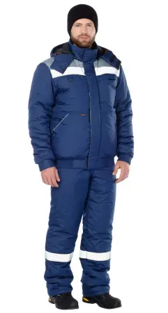 Костюм ТРАНЗИТ зимний с ПК (синий/серый)