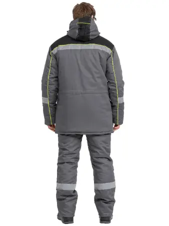 Костюм RONTA KS580 зимний с ПК (т.серый/черный/лайм)