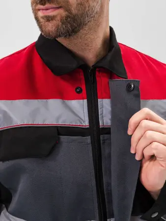 Костюм РЕСПЕКТ с ПК (серый/черный)