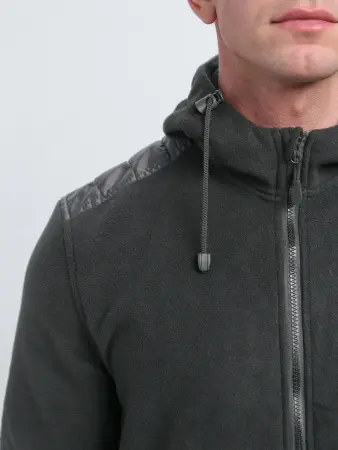 Куртка КЭМП флисовая с капюшоном (т.серый)