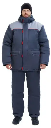 Костюм СТАНДАРТ зимний с ПК (т.серый/св.серый)