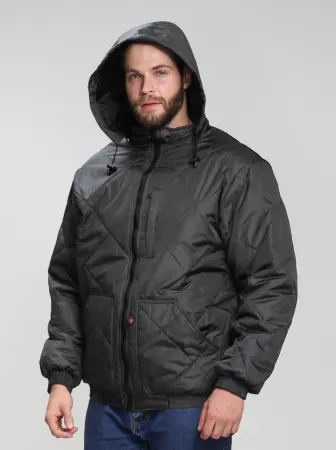 Куртка БОМБЕР-ЛЮКС демисезонная (т.серый)