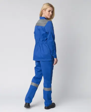 Костюм ВЕСНИС-1 СОП К. женский с БР (васильковый/серый)