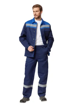 Костюм ПРАКТИК 1 с БР (васильковый/т.синий)