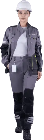 Куртка ЭДВАНС женская (серый/т.серый/черный)