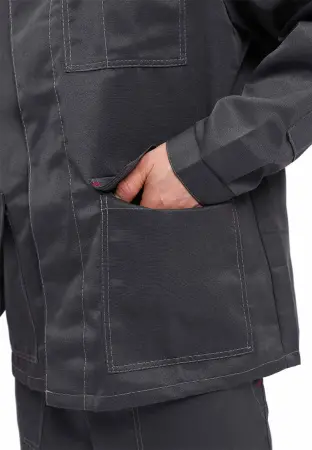 Костюм УДАРНИК с БР (т.серый/красный)