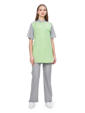 Костюм ОКТАВА женский с БР (серый/салатовый)