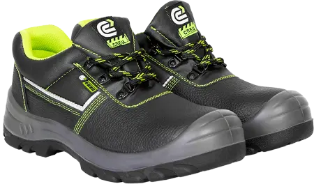 Полуботинки СПЕЦ ПУ/ПУ (черный/салатовый)