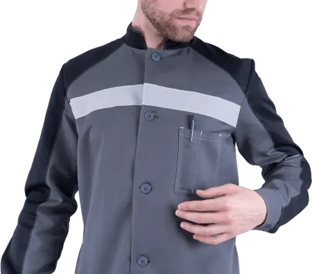 Халат РОУД (серый/черный)