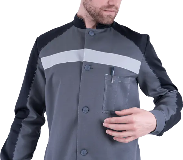 Халат РОУД (серый/черный)