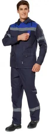 Костюм ОЙЛ ТЭК ОП с ПК (т.синий/васильковый)